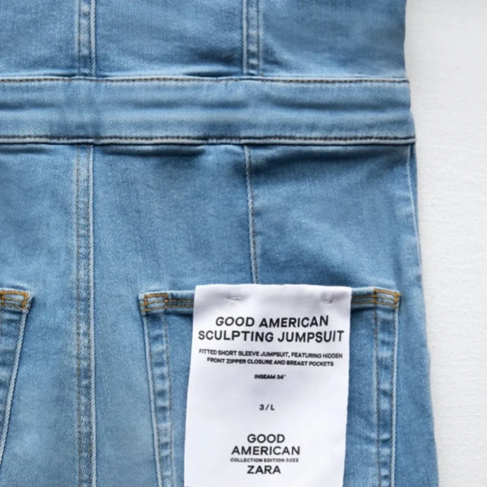 ZARA Good American Body Sculpting Fitted Jumpsuit BNWT - Picture 4 of 6